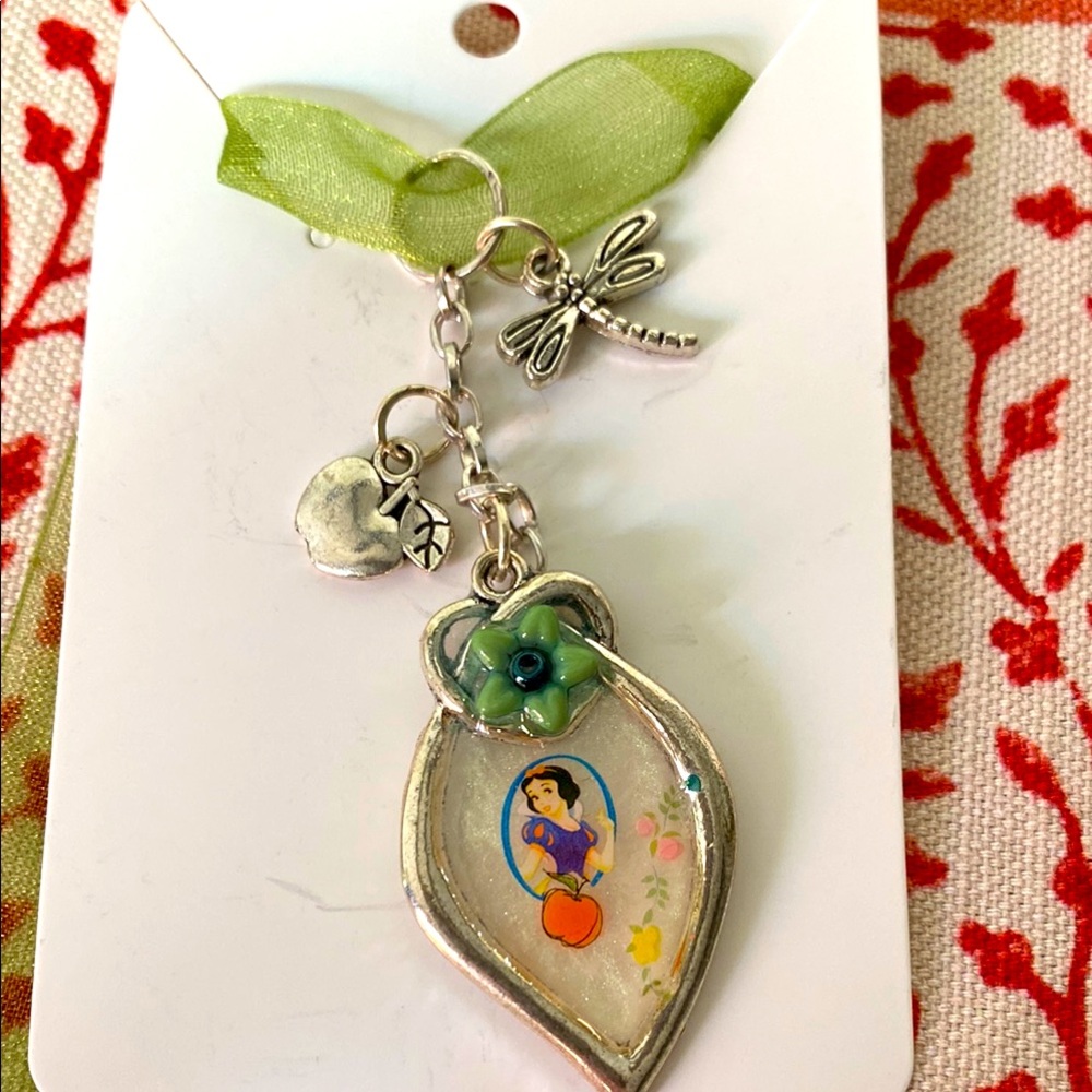 Snow White Pendant Necklace with Charms